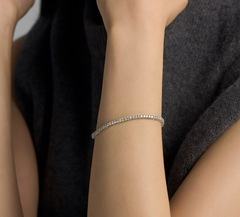 LLOYD 15703033 image 6: 【Pre-Order】Brass Lloyd White Timeless 2MM Basic Tennis Bracelet (S) 镀银网球手链