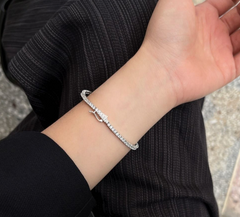 LLOYD 15703033 image 7: 【Pre-Order】Brass Lloyd White Timeless 2MM Basic Tennis Bracelet (S) 镀银网球手链