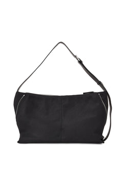 Matin Kim Side Zipper Fabric Shoulder Bag - Black