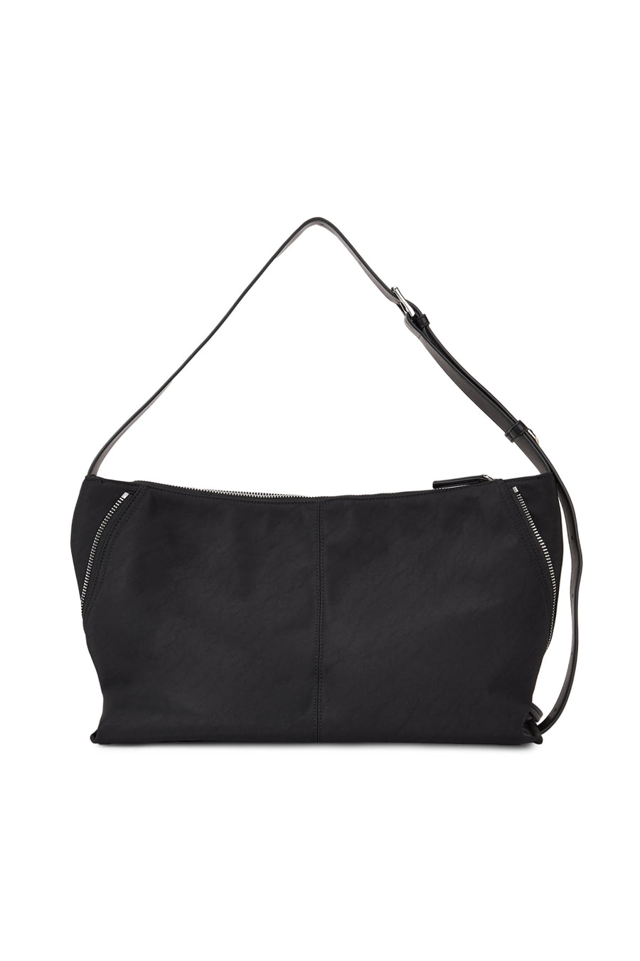 Matin Kim Side Zipper Fabric Shoulder Bag - Black