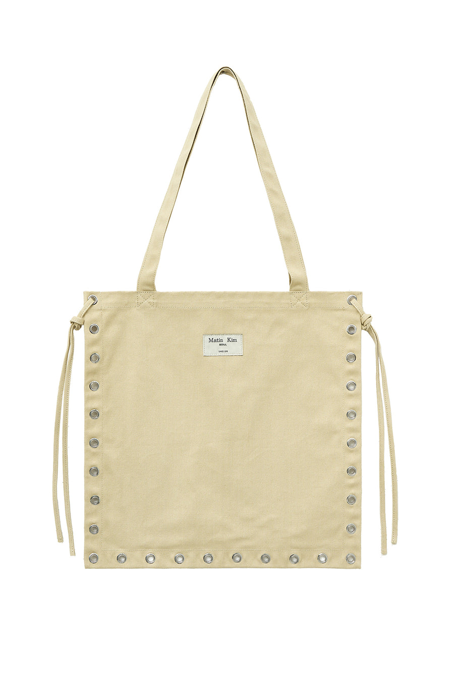 Matin Kim Eyelet Logo Canvas Ecobag - Beige