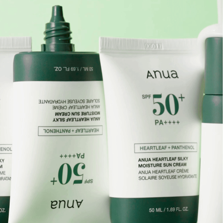Anua Heartleaf Silky Moisture Sun Cream SPF50+ — imej 3