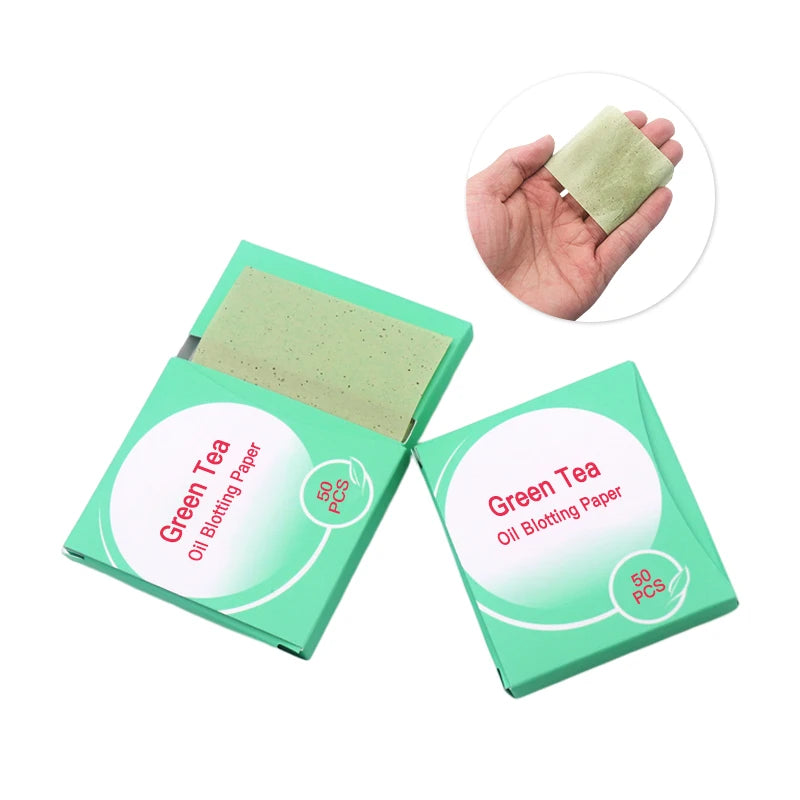 Daiso Korea Green Tea Oil Blotting Paper 110 Sheets — imej 5