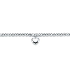 LLOYD Heart Point 4mm Silver Ball Bracelet [Influencer Pick] — imej 3
