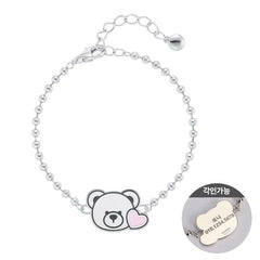 LLOYD Pink Heart Roni GPS-Prevention Silver Bracelet