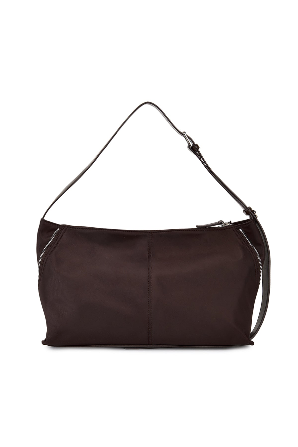 Matin Kim Side Zipper Fabric Shoulder Bag - Brown