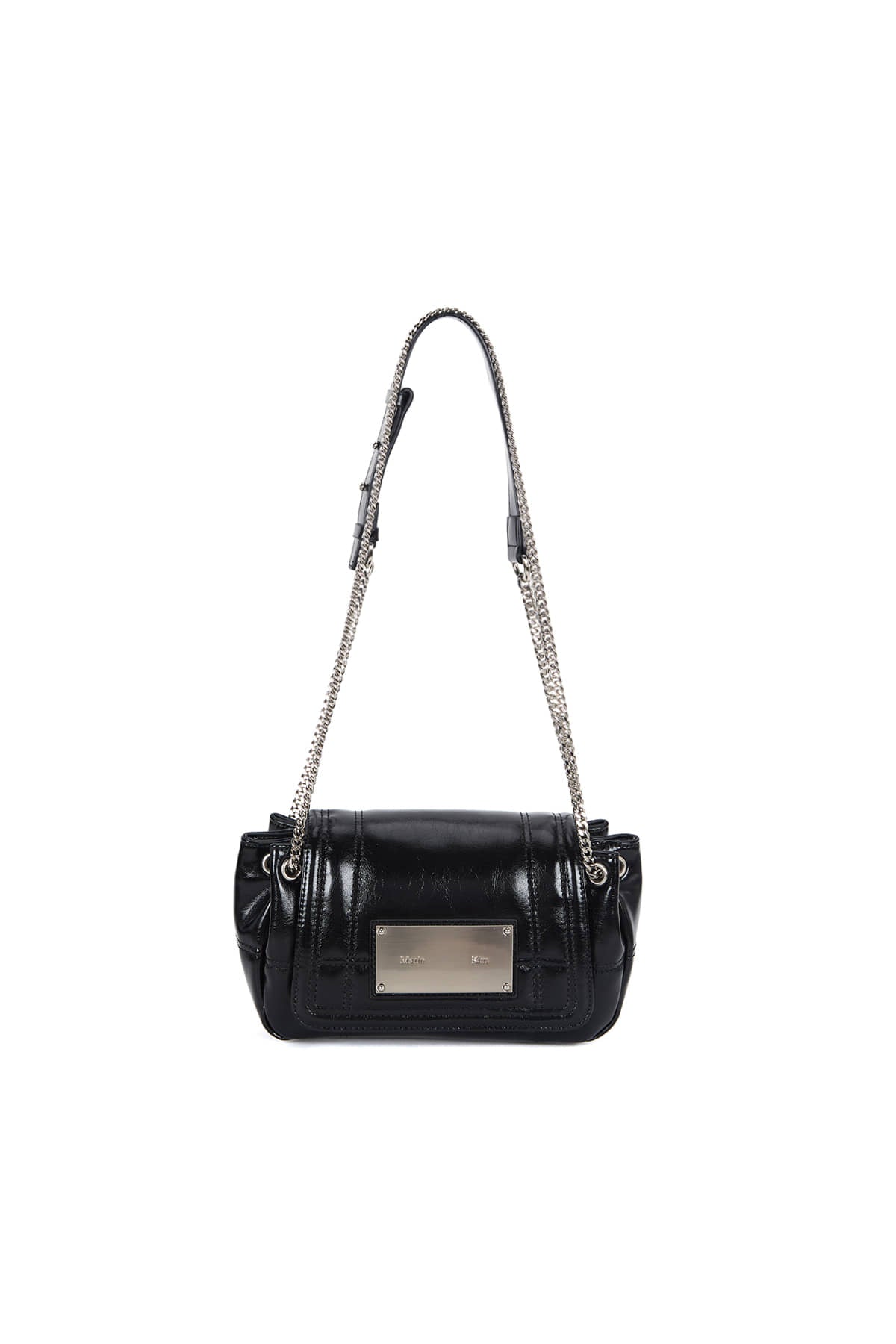Matin Kim Glossy Quilting Small Chain Bag - Black