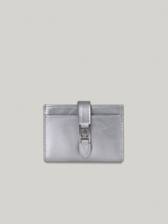 FOLNUA Classic Logo Card Wallet - Silver