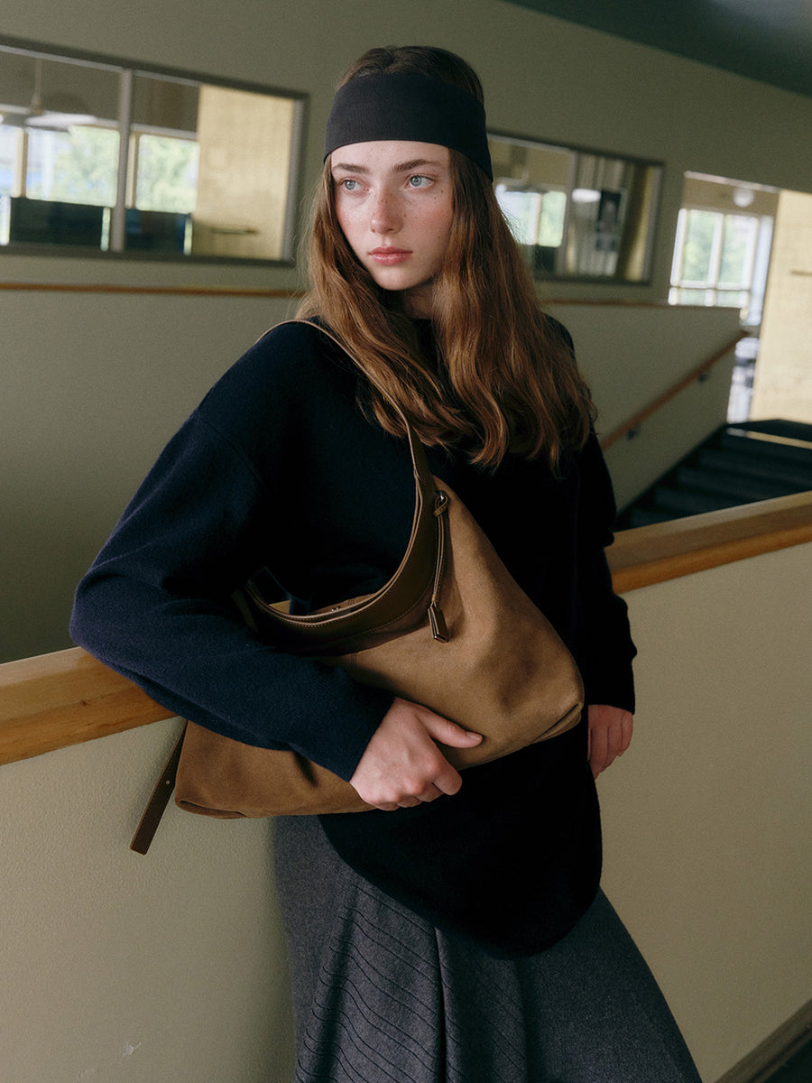 JOY GRYSON Selly Shoulder Bag Suede - LW5AD4650-LT