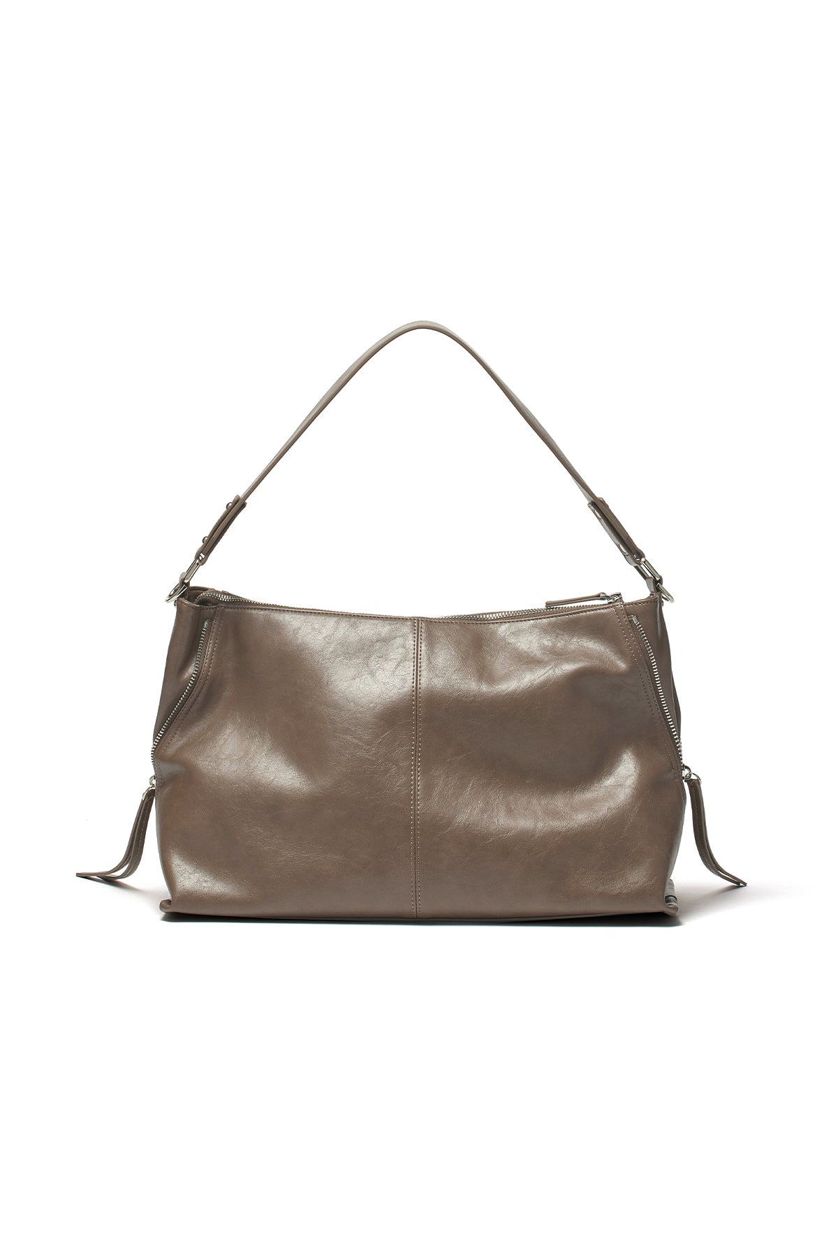 Matin Kim Side Zipper Shoulder Bag - Dark Brown