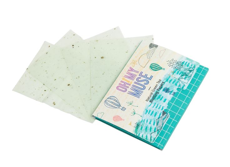 Daiso Korea Green Tea Oil Blotting Paper 110 Sheets — imej 4