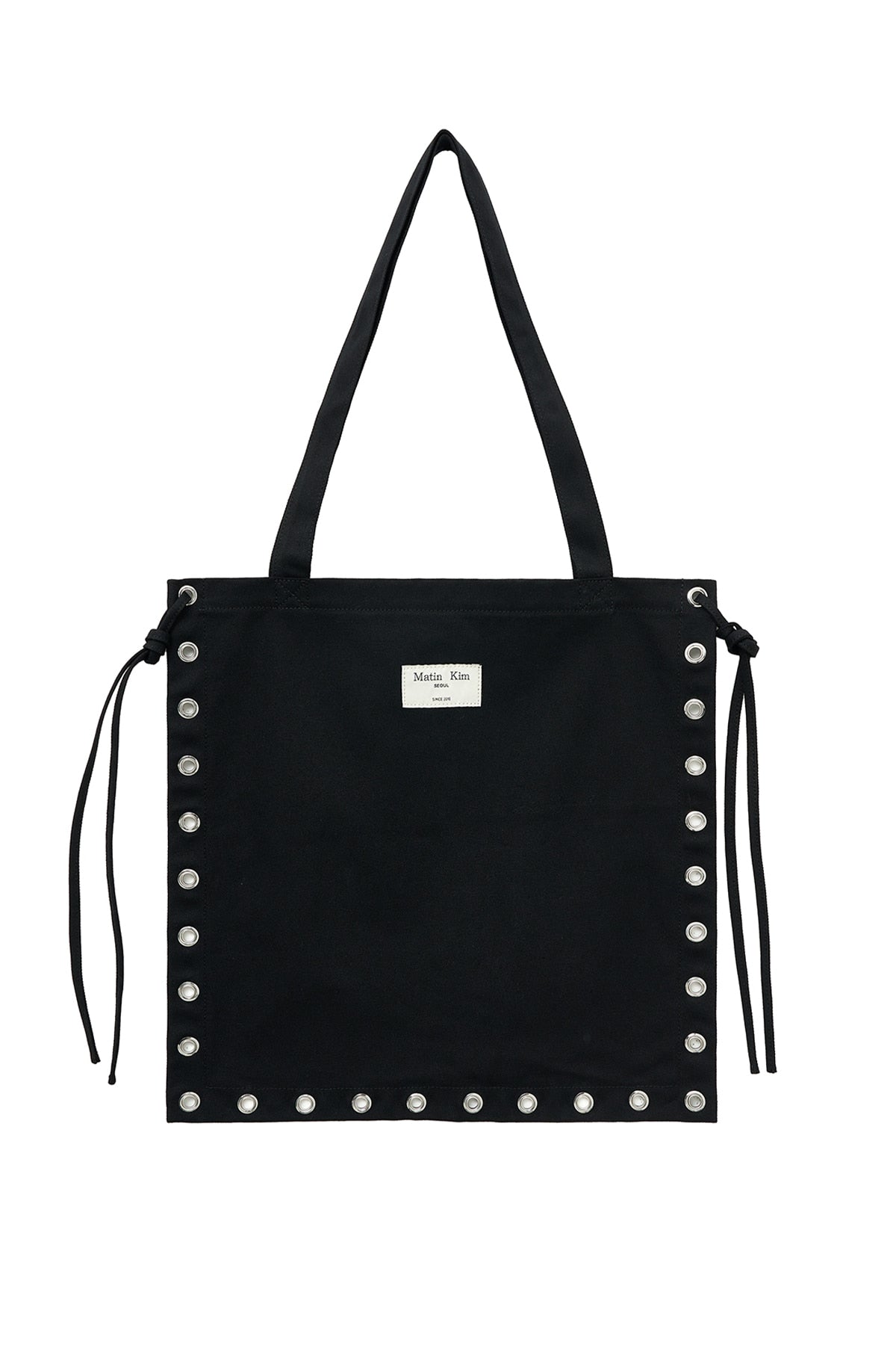 Matin Kim Eyelet Logo Canvas Ecobag - Black