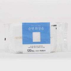 Daiso Korea Hyaluronic Acid 1/2 Facial Cotton Pad 100pcs — imej 5
