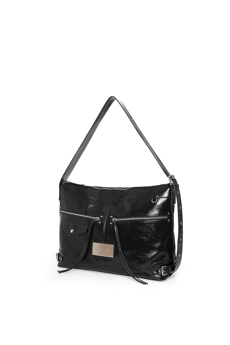 Matin Kim Side Buckle Biker Big Bag - Black