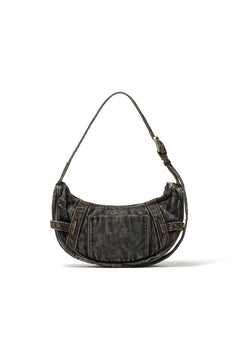 Matin Kim Matin Washed Denim Mini Hobo Bag - Black