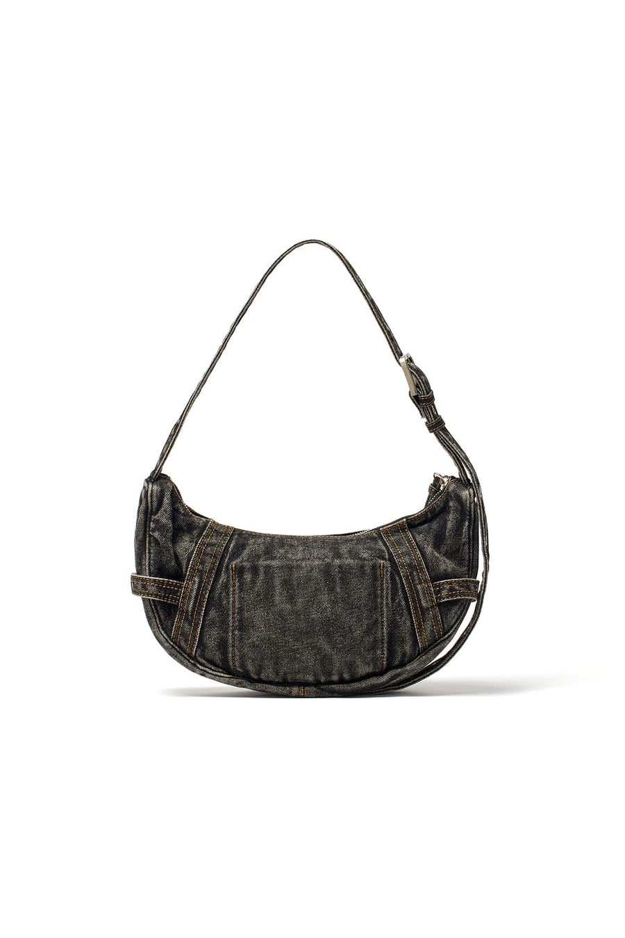 Matin Kim Matin Washed Denim Mini Hobo Bag - Black
