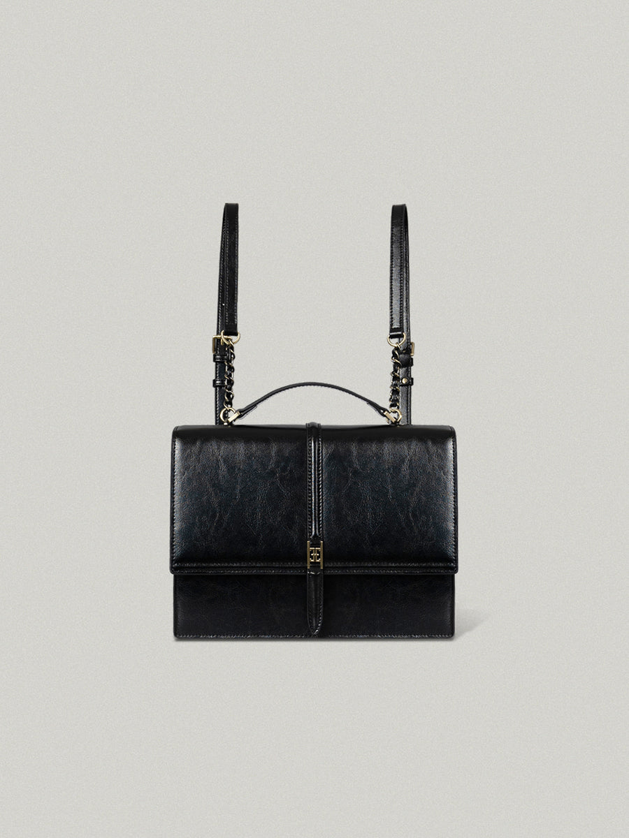 FOLNUA Classic Logo Hallie Backpack - Black