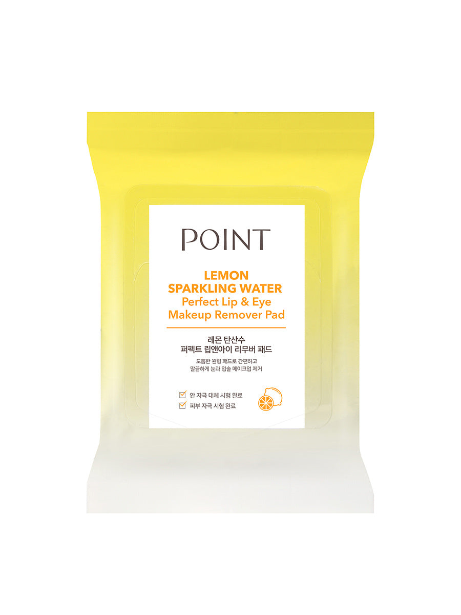Point Lemon Carbonated Water Perfect Lip & Eye Remover Pads 35 sheets — packaging view